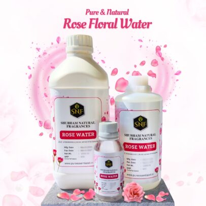 Shubham Natural Fragrances Pure Rose Water | 100% Natural & Steam Distilled Floral Water | Refreshing Facial Toner, Skin Hydration Mist & Hair Care Solution